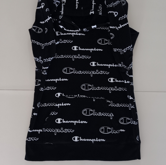 Champion Heritage Black Fleece Pull On Hoodie Boys Size Large - Picture 5 of 11